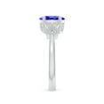 thumbnail image 3 of Angara Natural 1.25 Ct. Tanzanite with Diamond Vintage Inspired Ring in 14K White Gold for Women (Ring Size: 3), 3 of 9