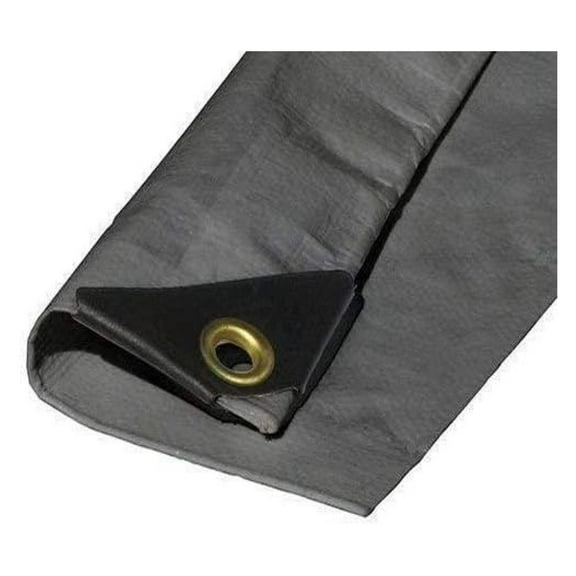 14'X24' 12 mil Silver Tarp Extra Heavy Duty 3 Ply Reinforced Canopy 6 oz (Approximate 13’.6 x 23’.6)