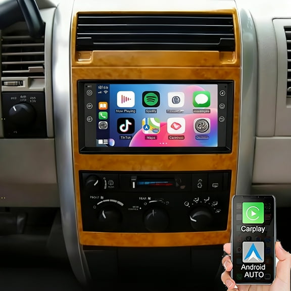 Gsuatey Car Stereo Radio for Chrysler Aspen 2007-2009 with Wireless CarPlay & Android Auto, 7 Inch HD Touchscreen GPS, Bluetooth, WiFi, FM, AM with Backup Camera