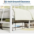 thumbnail image 3 of Full Size Metal Bed Frame, Full Bed Frames for Girls, Full Heavy-Duty Platform Bed with Heart-Shaped Design Headboard&Footboard, No Box Spring Needed/Noise-Free/Easy Assembly, White, 3 of 6