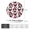 thumbnail image 2 of Picia Rose Flowers Pattern Bone China Decorative Plate – Wall Decor with Stand and Adhesive, Elegant Ornament for Living Room, Office, or Entryway-7in, 2 of 6
