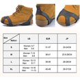 thumbnail image 4 of Fiersh Ice Cleats \u2013 Puños de nieve crampones antideslizante Tracción & Snow Grippers para zapatos y botas 10 tacos acero Slip-on Stretch Calzado mujeres hombres niños (Extra Studs) XL, 4 of 8