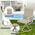 thumbnail image 2 of Vicllax 7-Piece Outdoor Patio Dining Set Metal Frame Swivel Chairs & Round Table with Umbrella Hole, 2 of 10