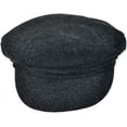 thumbnail image 2 of Herringbone Wool Blend Fiddler's Cap - M - Charcoal, 2 of 6