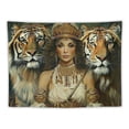 thumbnail image 5 of GOSMITH Tiger Lion Girl Tapestry African Animal Tapestry Wall Hanging, Tiger Lion Vintage Ethnic Tribe Tapestry, Safari Man Tapestry Wall Hanging Bedroom Life Painting, 5 of 6