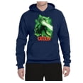 thumbnail image 2 of Catzilla Parody Taking Over City | Mens Cat Lover Hooded Sweatshirt Graphic Hoodie, Navy, Small, 2 of 3