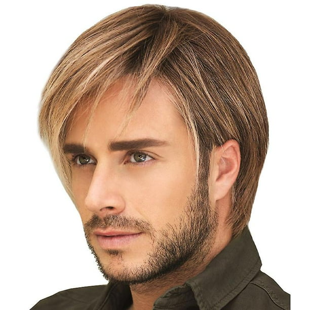 Brown hair wig on sale male