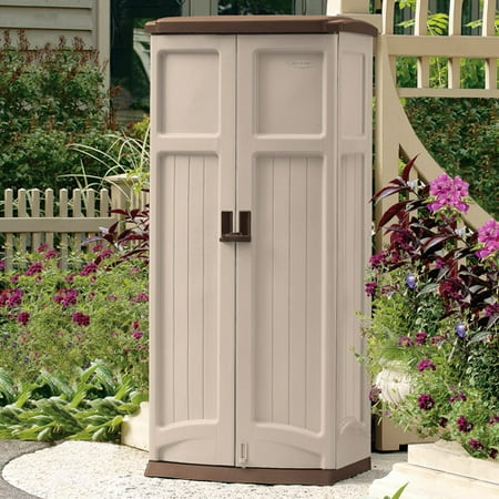 suncast 150-gallon vertical tool shed - walmart.com