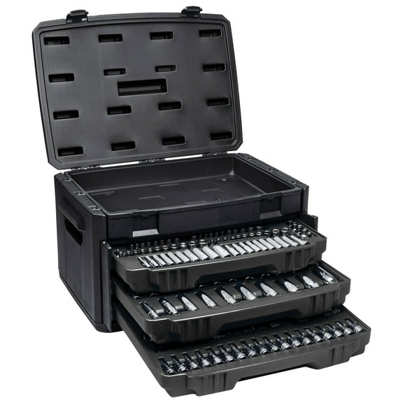 Master Mechanic 205 Piece Mechanics SAE Metric Socket & Tool Set with Case