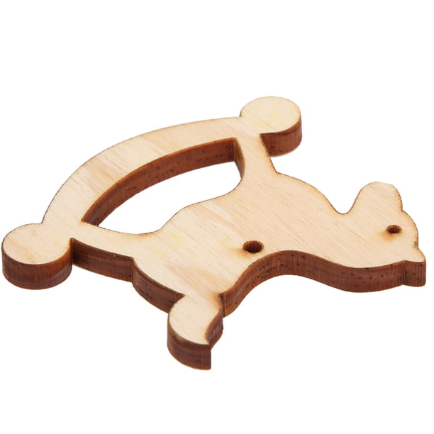 10 Uds Placas colgantes de madera DIY artesanía hecha a mano suministros de decoración de árbol de Navidad de Año Nuevo ANGGREK Otros