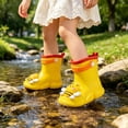 thumbnail image 2 of LRen Kids Cute Bee Print Rain Boots Waterproof Non- Outdoor Rain Shoes for Toddler Boys Girls, Preschool Outdoor Play Ages 2-9, 2 of 9