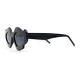 thumbnail image 3 of Womens Unique Nouveau Groovy Haze Cat Eye Plastic Sunglasses All Black, 3 of 4