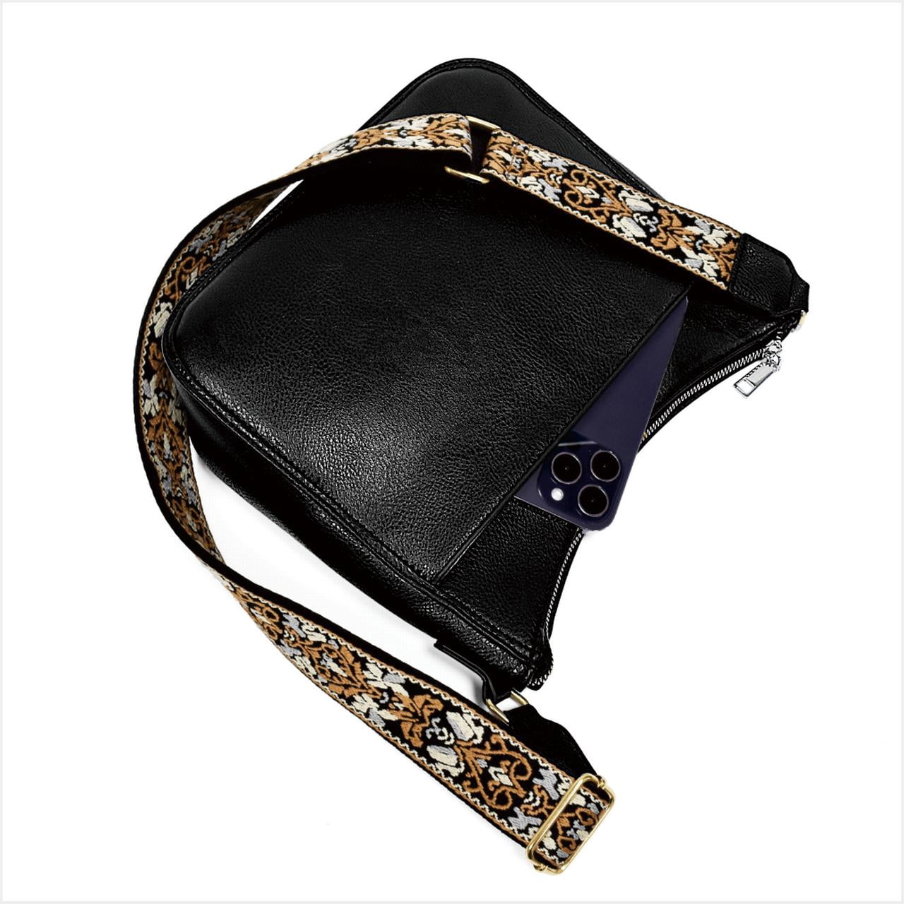 Badiya Crossbody Bags for Women Trendy Vegan Leather Hobo Handbags With Adjustable Strap Shoulder Bucket Bags