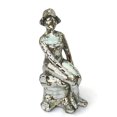 thumbnail image 1 of AFD Home 12013474 Ceramic Glass Mosaic Sitting Lady, Silver, 1 of 1