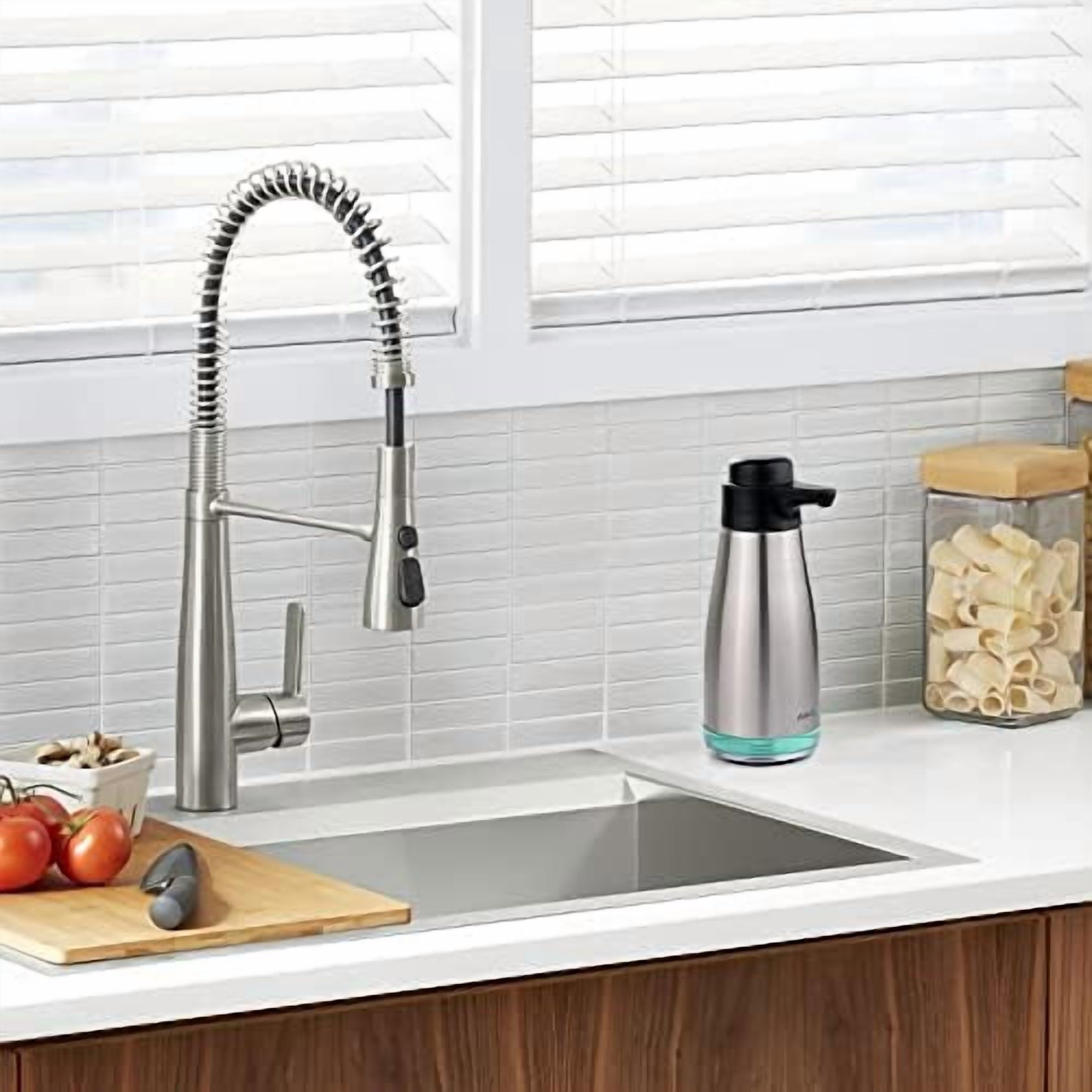 15fl.oz Stainless Steel Liquid Soap Dispenser for Dish and Hand Soap
