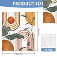 thumbnail image 2 of Dznils Boho Shower Curtain with Hooks, Modern Abstract Fabric Bathroom Curtain, 72" x 72", Orange, 2 of 9