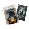 thumbnail image 2 of Clearance Desktop Ornament under $5,Halloween Pocket Cards 2D Acrylic Pocket Hug Card With Bag Crow Bat Grim Design Inspirational For Friends Family Halloween, 2 of 9
