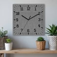 thumbnail image 6 of Dark Gray Wooden Wall Clock Silent Non Ticking, Farmhouse Burlap Solid Grey Color Modern Linen Texture Square Wall Clocks Battery Operated, Decor Clock for Home Office, Living Room, Kitchen, 10 Inch, 6 of 9