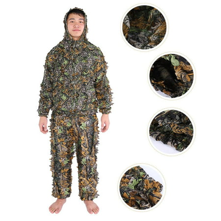 Anauto Lightweight Camouflage Sniper Outdoor Jungle Hunting Clothing Durable 3D Ghillie Suit, Hunting Suit, Camouflage Ghillie