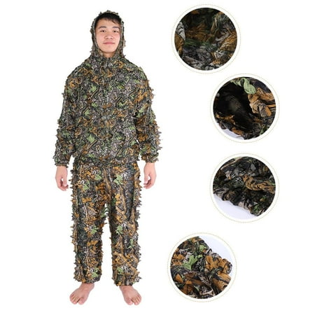 Ghillie Suits Lightweight Suit - Anauto Lightweight Camouflage Sniper Outdoor Jungle Hunting Clothing Durable 3D Ghillie Suit, Hunting Suit, Camouflage Ghillie Suit