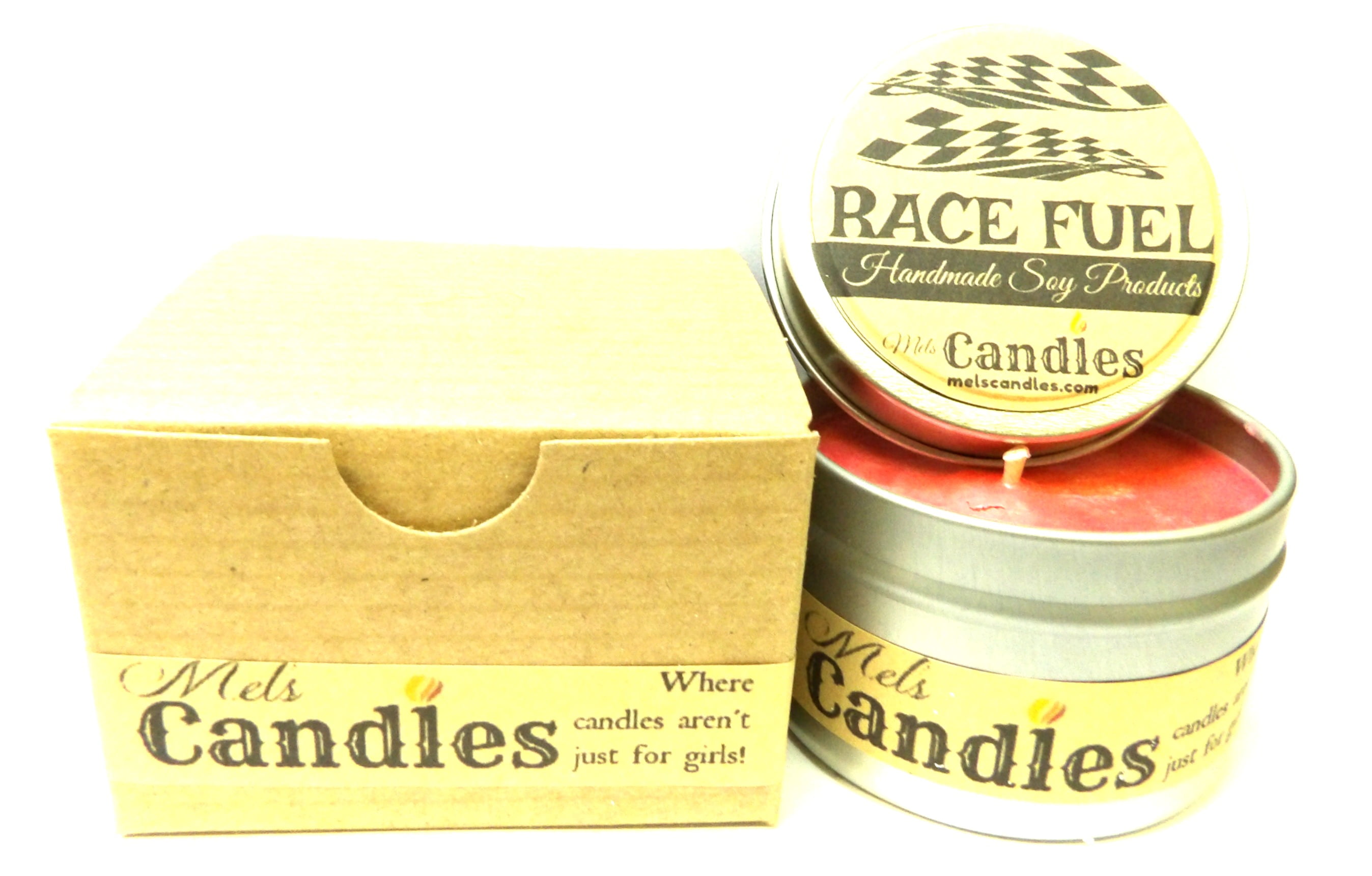 Take It Any Where Great for Racers 4oz All Natural Soy Candle Tin Race Fuel 