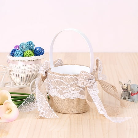 Rustic Wedding Flower Girl Basket
