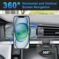 thumbnail image 6 of Magsafe Car Mount,15W Wireless Car Charger,360° Rotatable Magsafe Air Vent Phone Holder Car Mount for iPhone 11-17,Black, 6 of 13