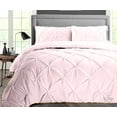 thumbnail image 1 of Alaskan King Comforter Pinch Pink 300 GSM Plush Siliconized Microfiber Fill Duvet Insert Box Stiched Quilted Fluffy Soft 600 TC Egyptian Cotton Shell with Premium Piping & Pillowcases, 1 of 8
