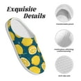 thumbnail image 5 of Daiia Lemon Print Women’s Fuzzy Slippers Memory Foam Lightweight House Shoes Cozy Loafer Flannel House Shoes-40/41, 5 of 7