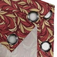 thumbnail image 5 of Ambesonne Leaves Grommet Curtain, Colored Foliage Pattern, 50" x 54", Vermilion Ruby Beige, 5 of 6