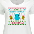 thumbnail image 4 of Inktastic I Want a Hippopotamus for Christmas Cute Ugly Sweater Women's Plus Size T-Shirt, 4 of 5