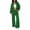 Green, variant on Women'S 2 Piece Outfits Sweatsuit Zip Up Long Sleeve Sweatshirt with Wide Leg Sweatpants Gray L