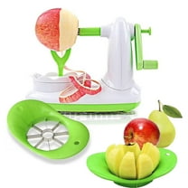 Apple Peeler Corer, Peeler Slicer Corer,Rotary Apple Peeler Slicer with Stainless Steel Blades and a Powerful Suction Base for Apples and Potato,Green