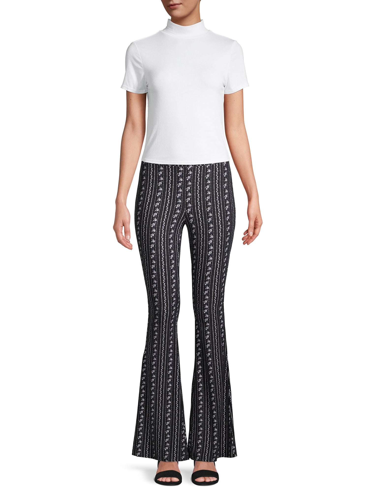 juniors flared yummy knit pants