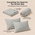 thumbnail image 2 of Loomsnest 4 Piece Full Size Bed Sheets Set, Cool & Crisp Percale, 100% Cotton Sheets, Deep Pockets, Light Gray, 2 of 10