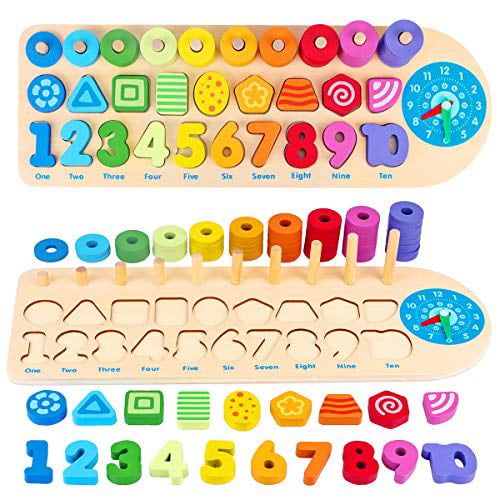 Montessori Wooden Puzzle Children Kid Early Educational Toys FREE WORLDWIDE SHIP 