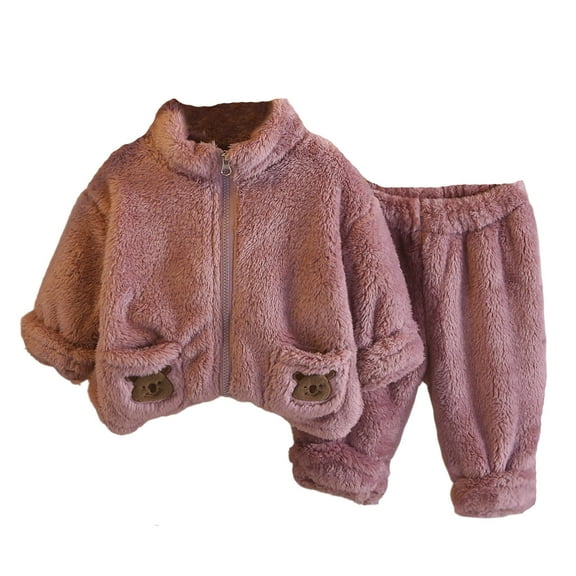 CAIVO Boys Cozy Thermal Outfit Sets Long Sleeve Two Piece Outfit Sets Tops Pants Kids Winter Outfit Sets Soft Wear Toddler Children 2-3 Years