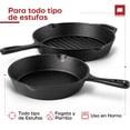 thumbnail image 2 of Set de Sartén y Sartén Grill de Hierro Fundido Ultrachef, 2 Piezas, 20 cm / 25 cm, 2 of 8