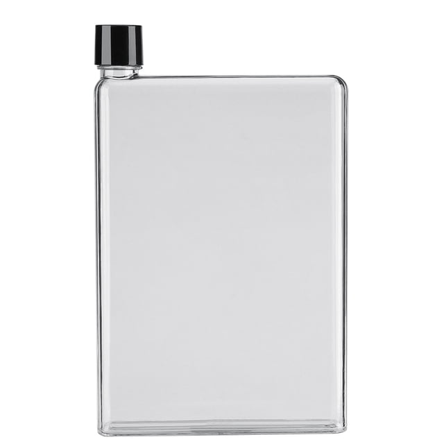 Botellas De Agua Delgadas Planas A Prueba De Fugas De 750 Ml, Tazas De Jugo Portátiles Transparentes De Plástico para Acampar Deportes(白色)