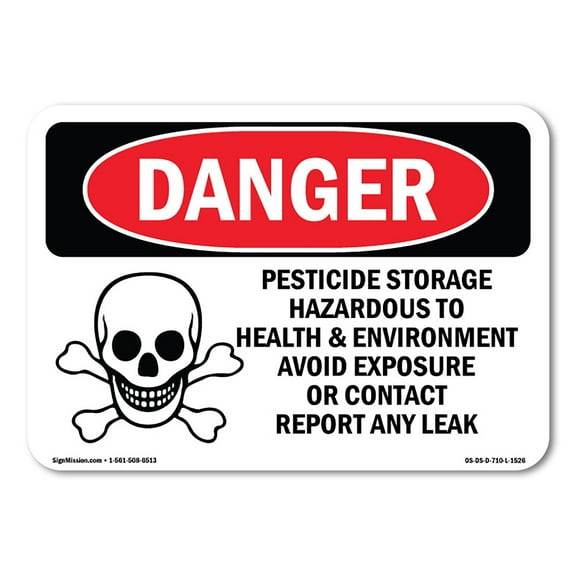 OSHA Danger Sign - Pesticide Storage Hazardous | Decal | Protect Your Business, Construction Site, Warehouse & Shop Area | Made in The USA