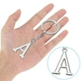thumbnail image 4 of Uxcell Initial Letter Key Chain, Letter A Key Chain Pendant Key Ring Bag Backpack Decor, Silver, 4 of 7