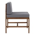 thumbnail image 6 of Modular Outdoor Brown Acacia Wood Armless Chair by Manor Park, 6 of 16