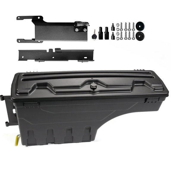 Left Truck Bed Wheel Well Storage Tool Box W/Lock Fit For 2015-2020 Ford F-150
