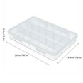 thumbnail image 3 of Liquidation! Sac à Outils Delayuji 18 Cellules Boîte de Pièces en Plastique Boîte de Composants Boîte d'Accessoires Électroniques Boîte de Vis Boîte de Rangement Transparente Multi-Cellules Boîte Mobile Taille Unique Transparente, 3 of 9