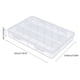 thumbnail image 4 of Caja de plástico para guardar piezas - Diseño transparente de 18 compartimentos, compartimentos móviles, para accesorios electrónicos/tornillos/joyas, 4 of 8