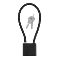 thumbnail image 1 of Candado De Cable Resistente Con Llaves 20cm Negro, 1 of 5