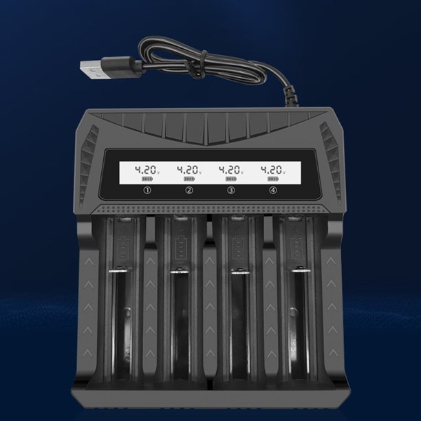 1/2/4 ranuras 18650 cargador de batería de iones de litio entrada USB para batería NI-MH AA/AAA de 1,2 V