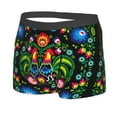 thumbnail image 2 of Fotbe Roosters and Flowers Men’s Total Support Pouch Boxer Briefs, X-Temp Cooling, Moisture-Wicking Underwear, Regular, Long-leg and Trunk-Small, 2 of 9