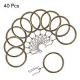 thumbnail image 3 of Uxcell 40pcs 1.5-Inch Metal Curtain Hook Rings Anillas de cortina de metal de 1.5 pulgadas de Uxcell con ganchos de pin, 3 of 4