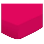 SheetWorld Fitted Sheet (Fits BabyBjorn Travel Crib Light) - Hot Pink Jersey Knit